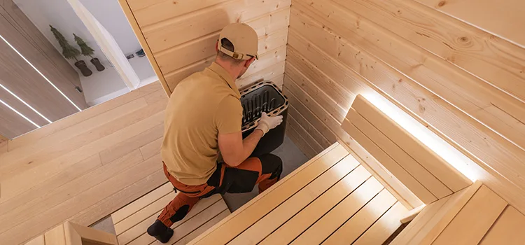Finnish Sauna Ceiling Installation in Bowmanville, Ontario