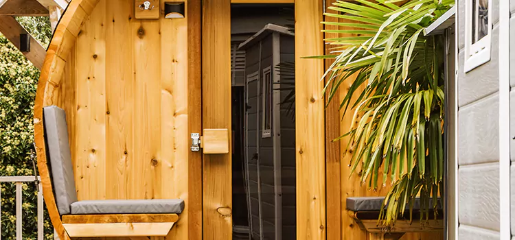 Wood-fired Outdoor Residential Sauna Installation in Bowmanville, Ontario